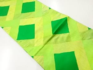 リサイクル　変わり縞模様織出し袋帯